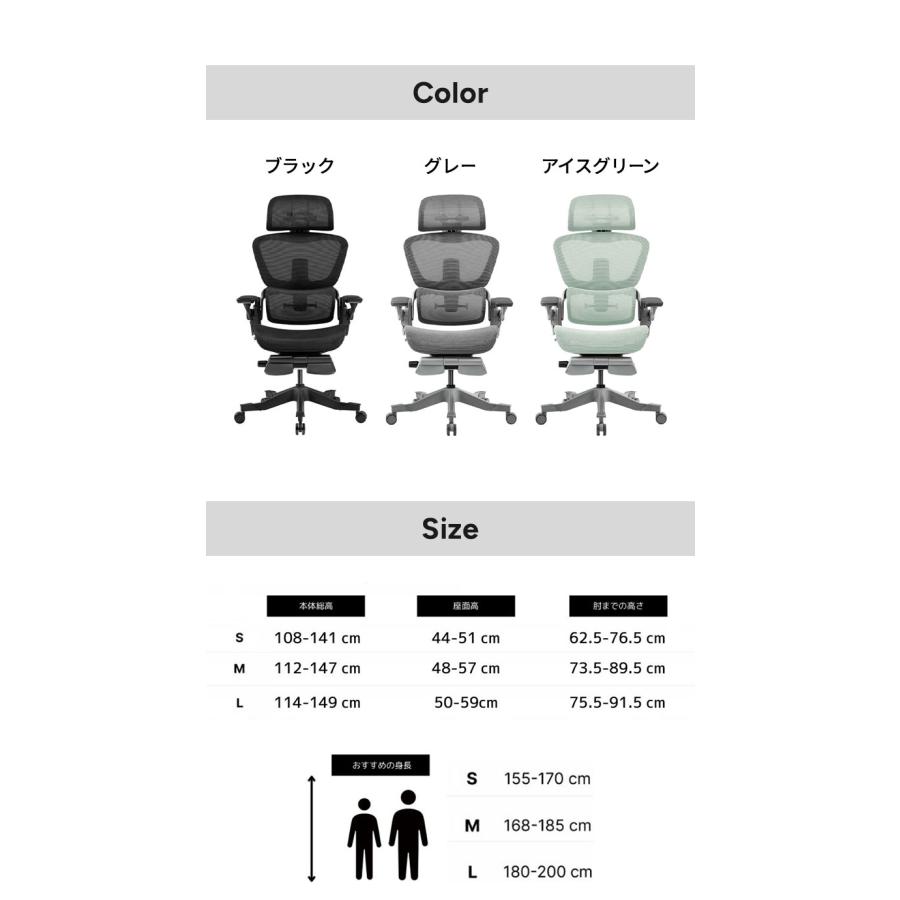 HINOMI H1 PRO V2-M Mサイズ エルゴノミクスチェア Ergonomics