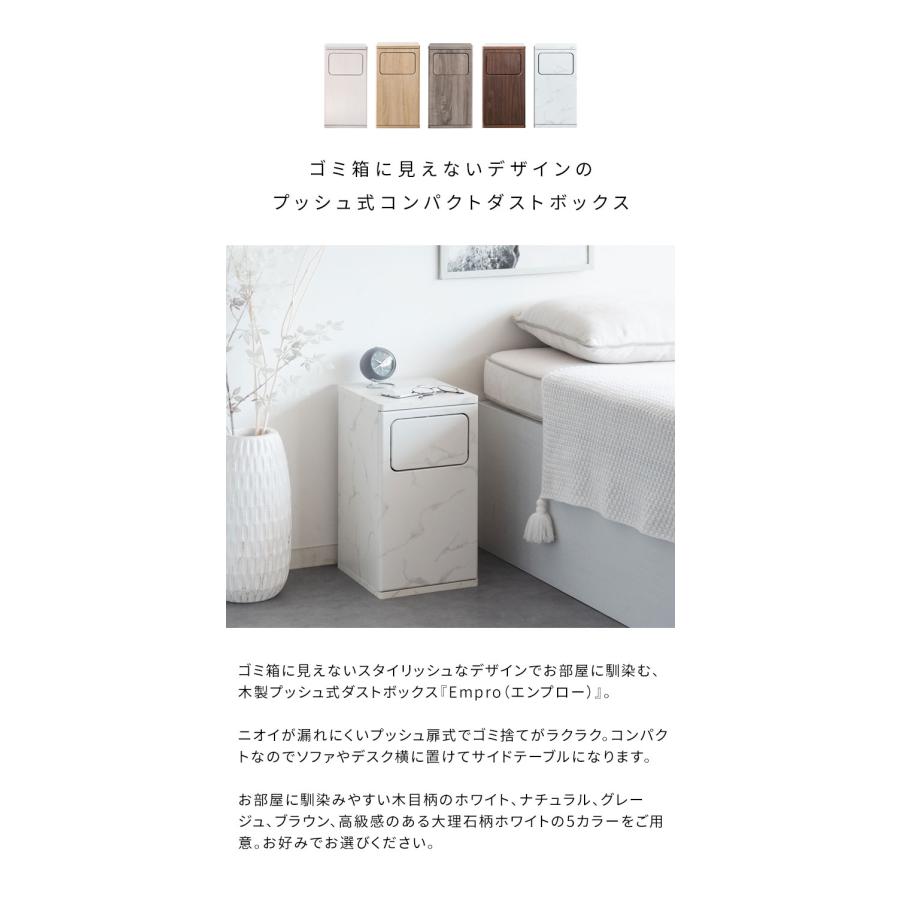 ゴミ箱 ダストボックス Empro エンプロー 20リットル ワンプッシュ キッチンペール スリムデザイン 幅25cm 20L ごみばこ 代引不可 | ブランド登録なし | 01