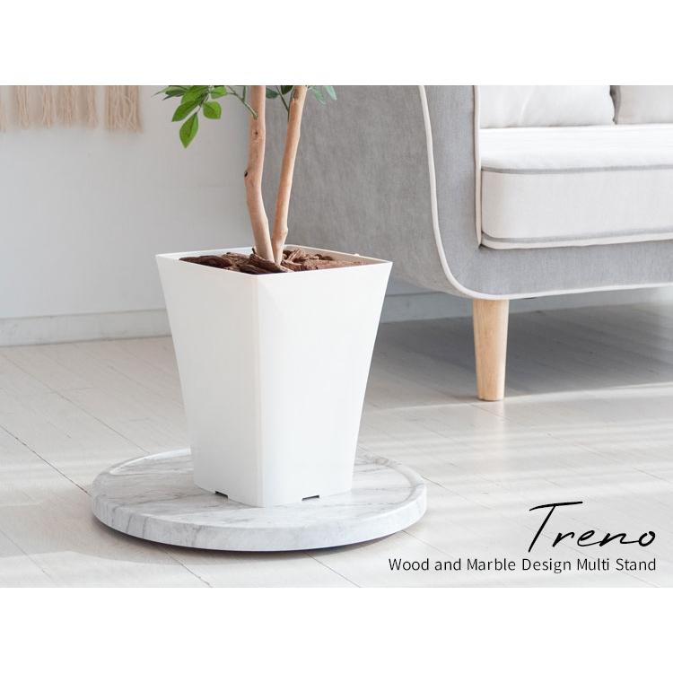 プランタースタンド 幅40cm Treno MST-D400 マルチスタンド トレーノ キャスター付き マルチトレー キャスター付きスタンド 木目調 大理石 リビング 代引不可 | ブランド登録なし | 13
