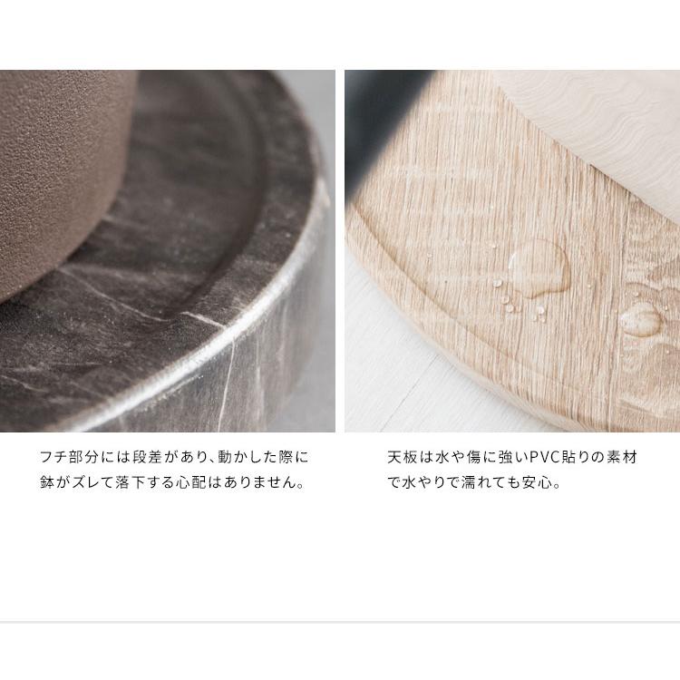 プランタースタンド 幅40cm Treno MST-D400 マルチスタンド トレーノ キャスター付き マルチトレー キャスター付きスタンド 木目調 大理石 リビング 代引不可 | ブランド登録なし | 07