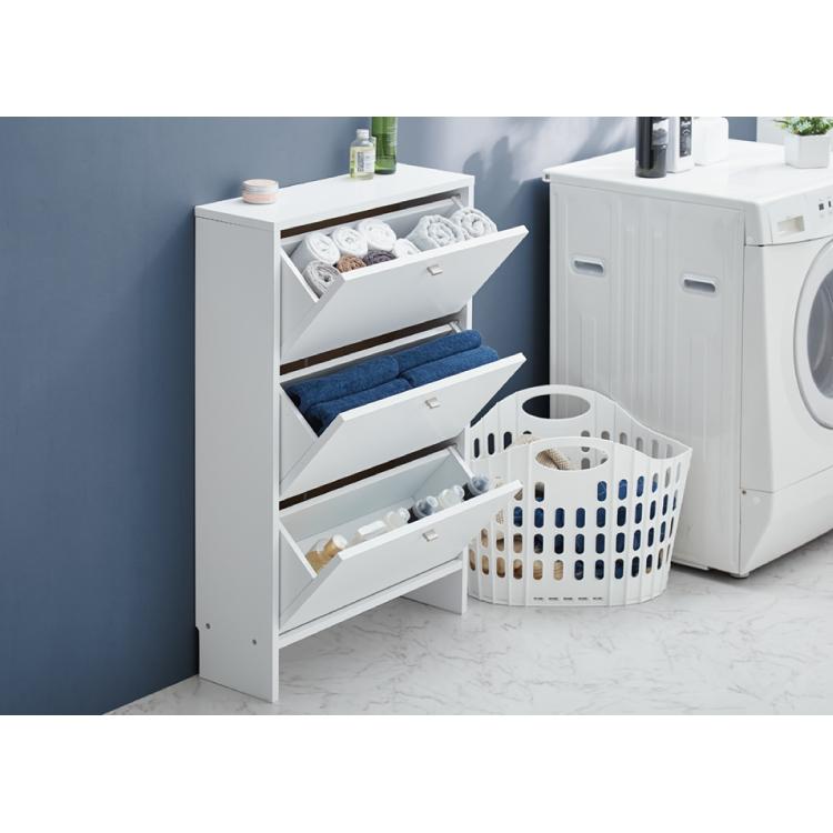 日本製 サニタリーチェスト 奥行20cm フラップタイプ 薄型 すき間収納