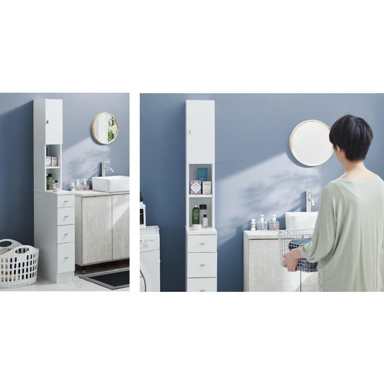 日本製 サニタリーチェスト 幅15cm すき間収納 サニタリー すき間