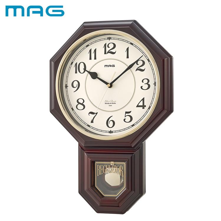 メゾピアノ　掛時計　非売品　　 ノベルティ　未使用品 ノア精密 西洋館 MAG W-670 メロディ掛け時計 BR : リコメン堂