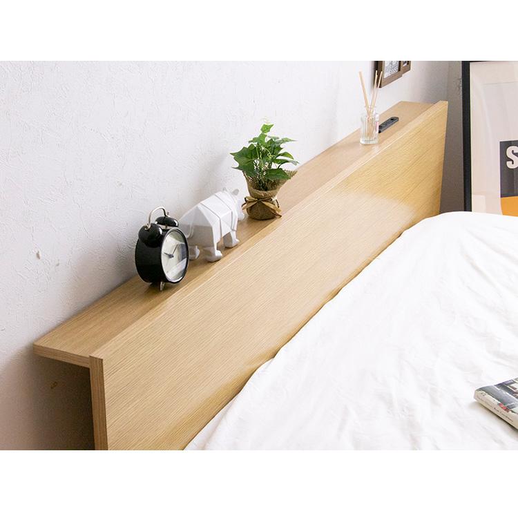 木製クイーンベッドフレーム LEDライト付き クイーンベッド フレーム単品 LED照明付き ダウンライト 木製