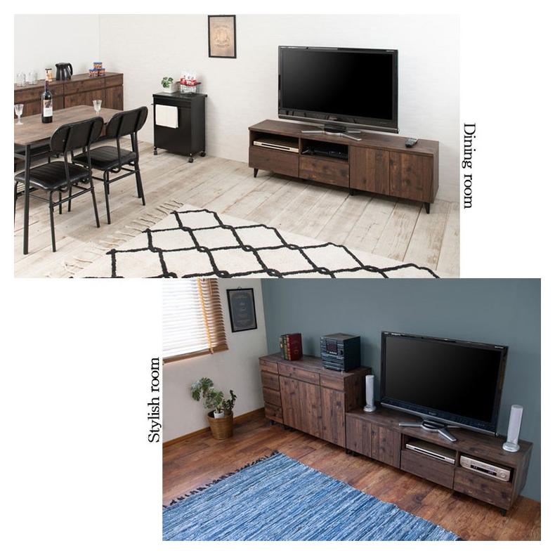 日本製 ARIZONA 連結できる ヴィンテージ TVボード 幅150 ローボード