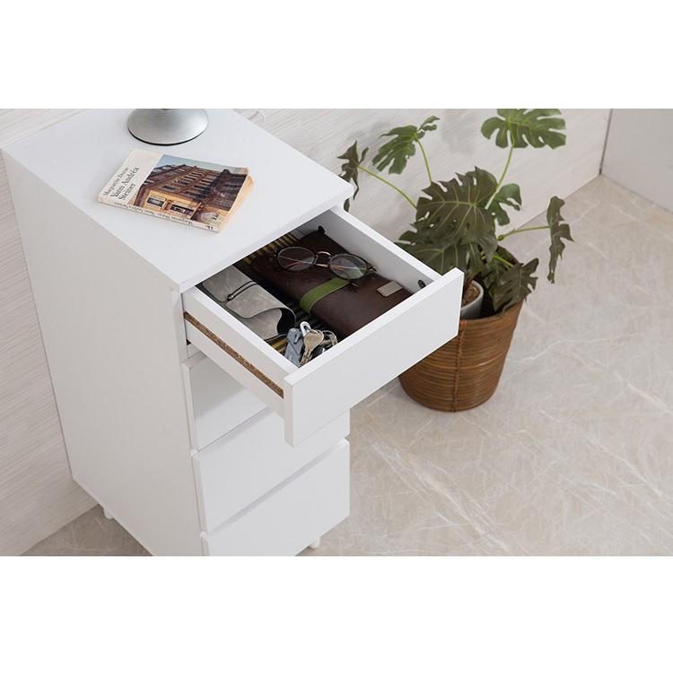 WHITE LIV 幅30 奥行40 高さ80 チェスト 4段 30cm ホワイト フレンチ 