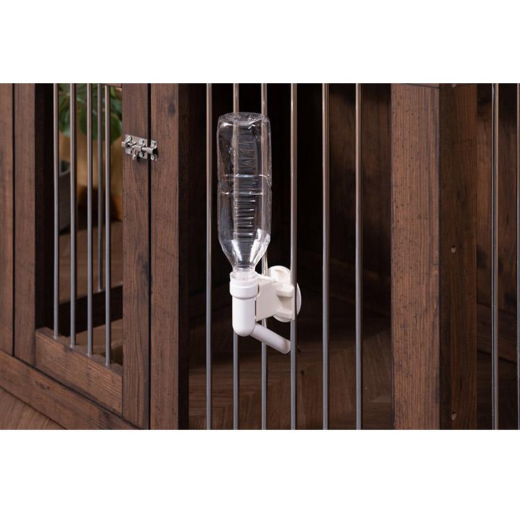 ARIZONA 幅90 奥行40 高さ80 収納付きスライド収納型ケージ ブラウン