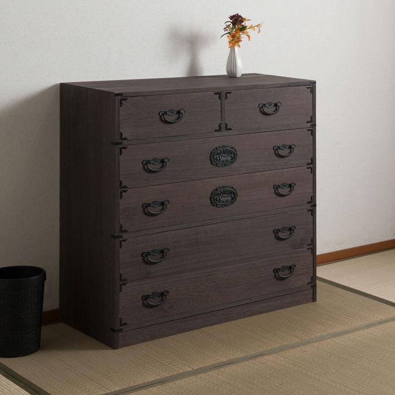 T4370☆美品☆総桐箪笥☆松山家具☆和箪笥☆着物箪笥☆天丸☆大阪堀江☆180万 楽天市場】【Jidai】時代シリーズ 桐民芸箪笥5段 ブラウン色 幅99.5 高