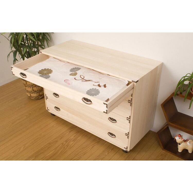 日本製 大川家具 完成品 桐 チェスト キャスター付き 押入れ 収納 押入れ収納 五段 5段 ラック 引き出し 桐材 天然木 和室 国産 組立不要_8