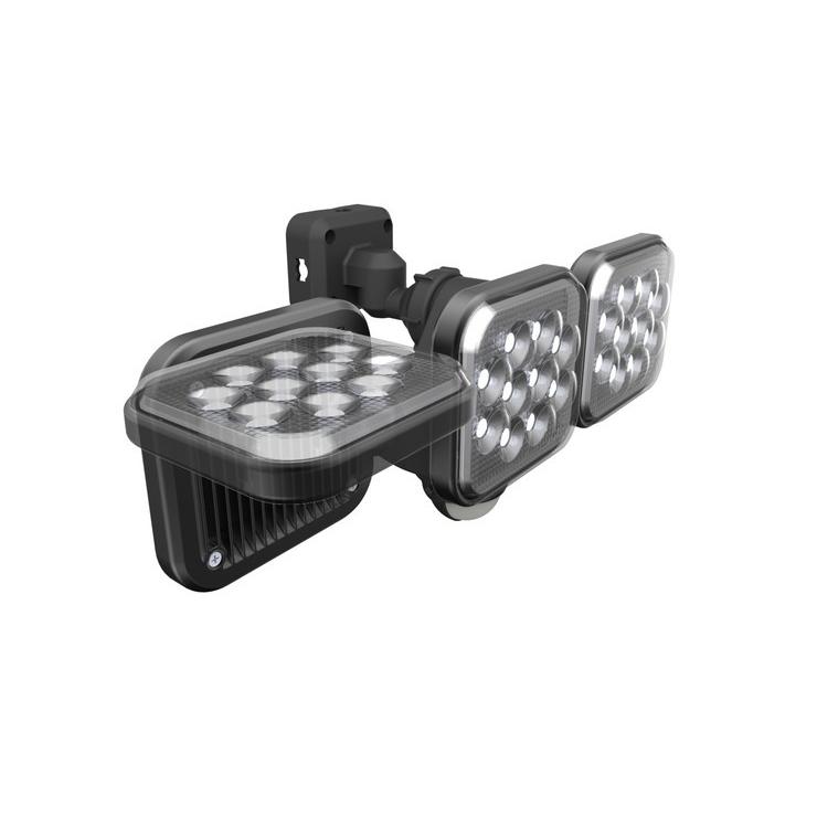 LEDセンサーライト ムサシ RITEX ライテックス LED-AC3036 コンセント式 12W×3灯 明るさ3000ルーメン フリーアーム式  人感センサーライト 屋外
