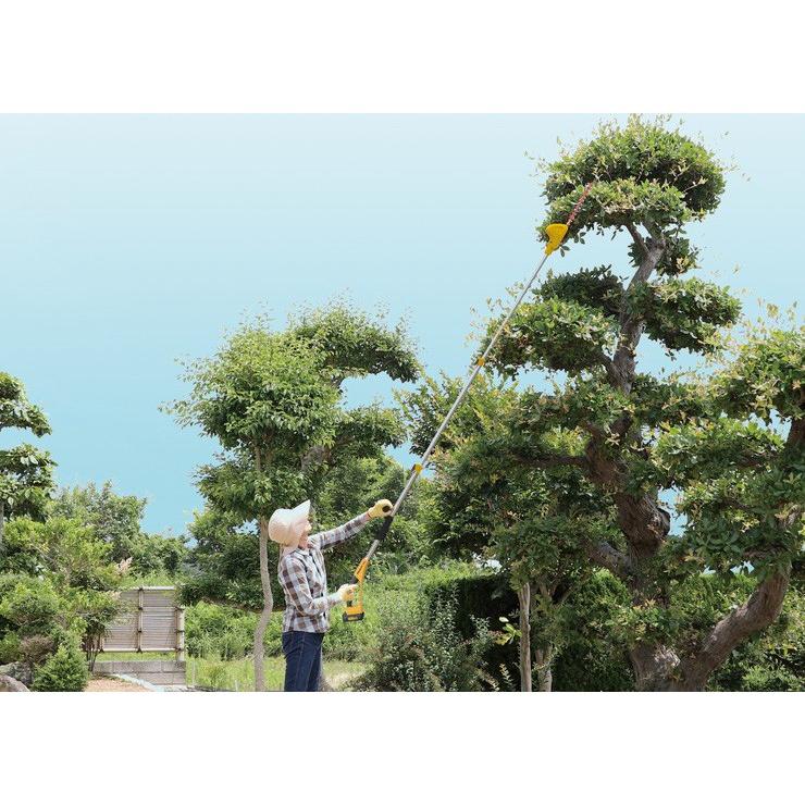 ムサシ 充電式 ポールバリカン 18V PL-5001 園芸用品 コードレス 草刈り機 高枝切り 両刃 ガーデントリマー 代引不可