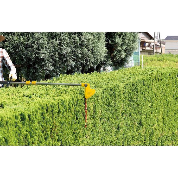 ムサシ 充電式 ポールバリカン 18V PL-5001 園芸用品 コードレス 草刈り機 高枝切り 両刃 ガーデントリマー 代引不可