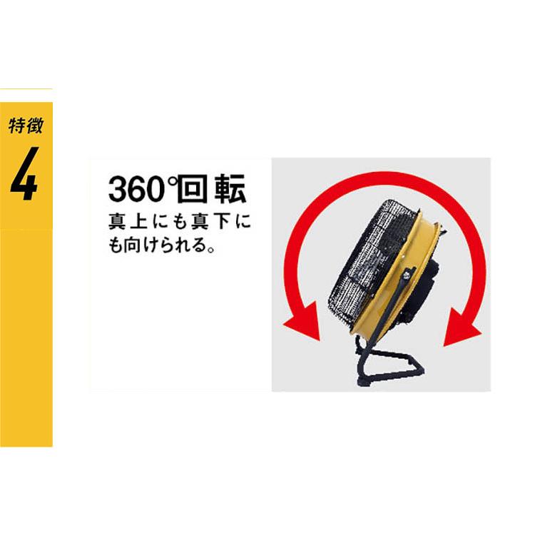 CATERPILLAR キャタピラー 工場扇 35cm 14インチ フロアーファン 羽根軸360 回転機能付 HV-14S360 大型サーキュレーター キャタピラー 壁掛け 床置き 代引不可｜rcmdin｜05