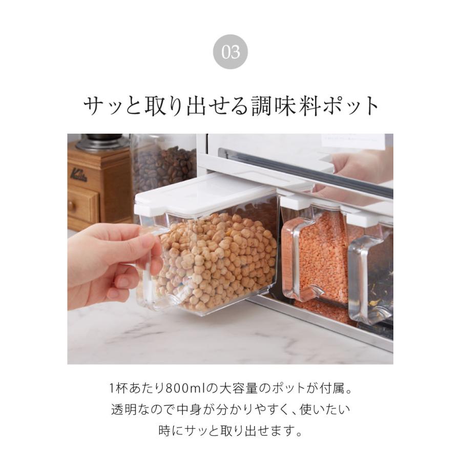 日本製 燕三条 スパイスラック 3杯 ステンレス 調味料ポット付き