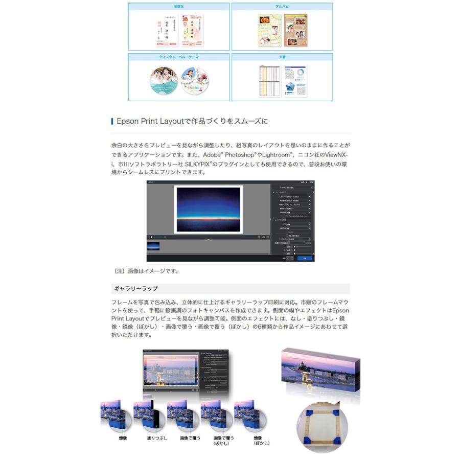 エプソン EPSON カラー複合機 エコタンク搭載モデル EW-M973A3T L判 A3ノビ 印刷可能 6色インク 自動両面プリント 写真自動補正の画像