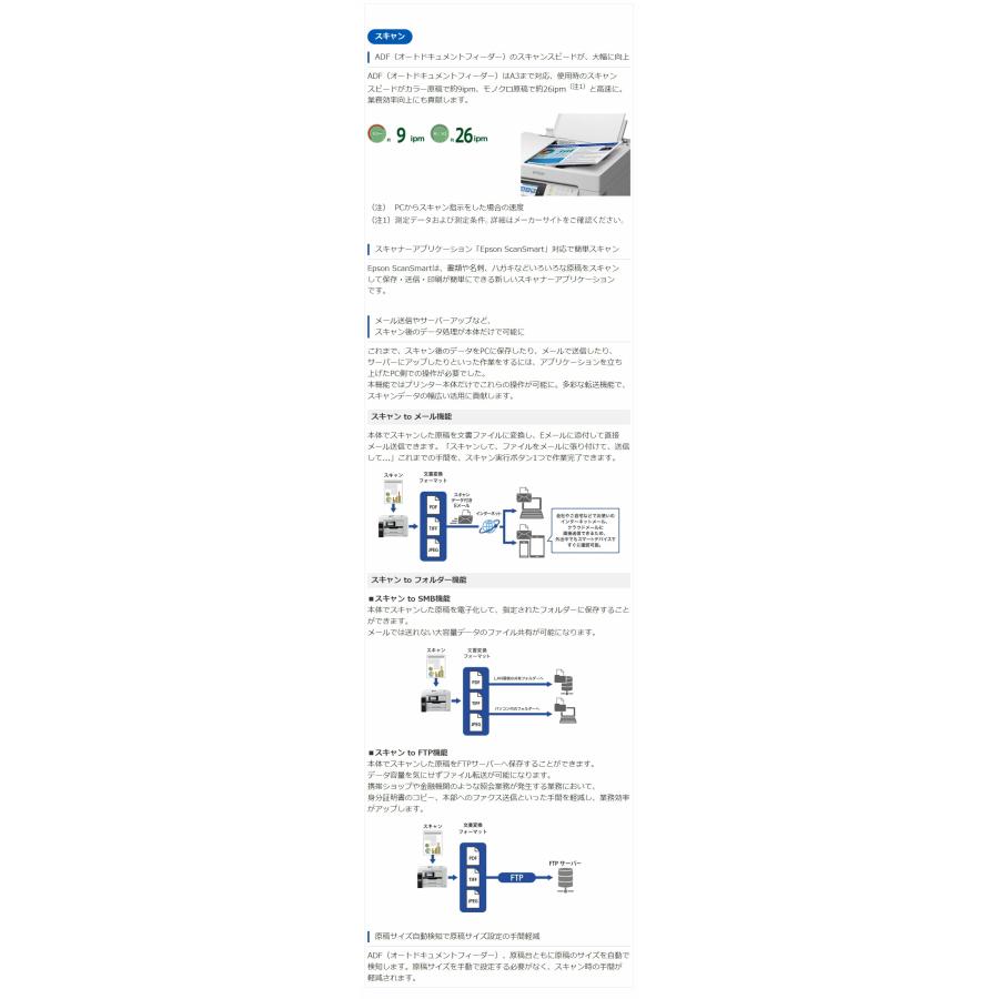 EPSON インクジェット複合機 エコタンク PX-M6711FT A3 a3プリンター カラー FAX 無線LAN 2段トレイ コピー機能 スキャナー機能 大型プリンター 代引不可の画像