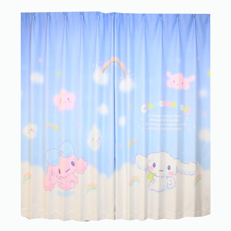 MORIPiLO サンリオ 遮光カーテン 幅100x200cm丈 2枚組 シナモロール 絵