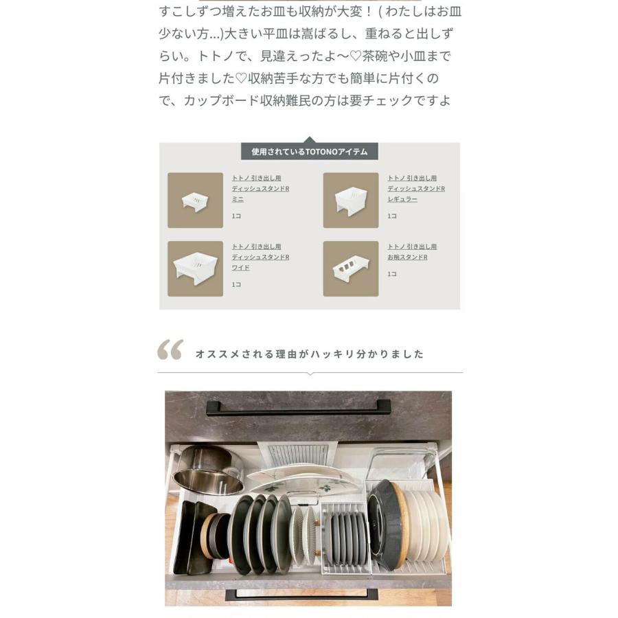 カトラリーケース トトノ 引き出し用 カトラリースタンドR ワイド 幅28×奥行16×高さ4.4 リッチェル カトラリートレー カトラリー収納 キッチン 代引不可 | ブランド登録なし | 12
