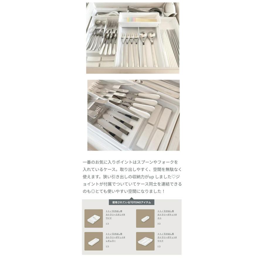 カトラリーケース トトノ 引き出し用 カトラリースタンドR ワイド 幅28×奥行16×高さ4.4 リッチェル カトラリートレー カトラリー収納 キッチン 代引不可 | ブランド登録なし | 07