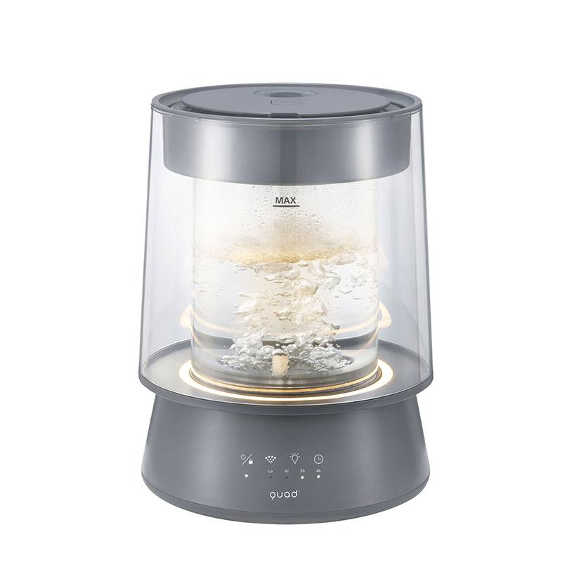 QUADS クワッズ ガラススチーム式加湿器 GLASS 2.6L ポット型 QS649