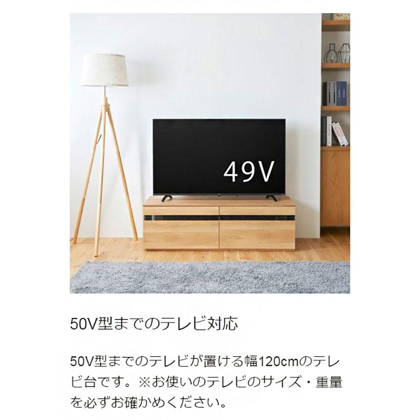 白井産業 テレビ台 幅120cm 高さ37cm 50V型対応 TVボード ローボード