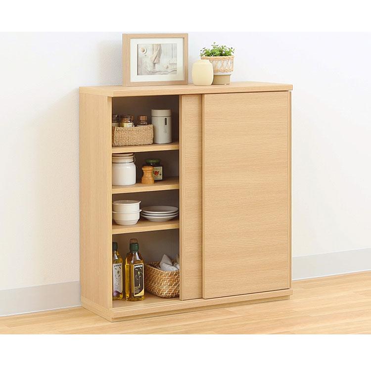 キャビネット　棚　収納家具 カウンター下収納 キャビネット 棚 幅75cm 高さ85cm 奥行30cm