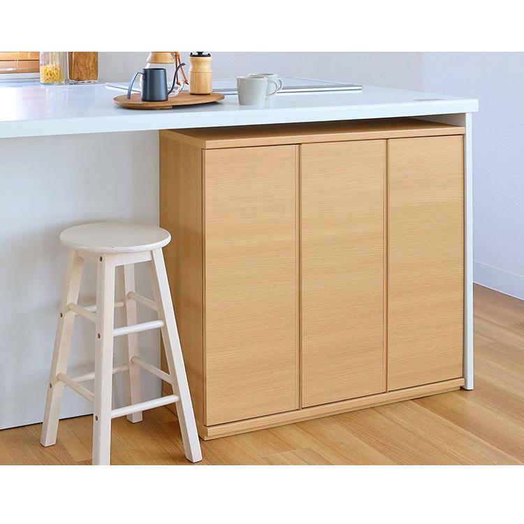 カウンター下収納 キャビネット 棚 幅90cm 高さ85cm 奥行30cm