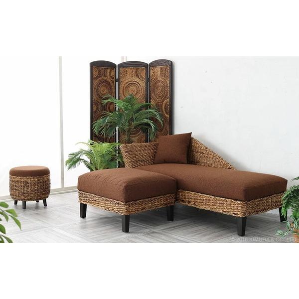 クッション、オットマン？付きソファー　バリ風バリ島ラタン藤家具　千葉県引取り クッション、オットマン？付きソファーバリ風バリ島ラタン藤家具