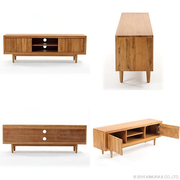 チーク無垢材 TVボード 150cm幅 テレビラック ローボード TVラック AV