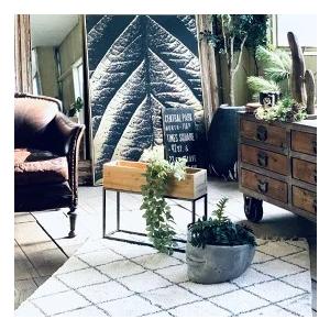 プランター台 おしゃれ インダストリアル Sサイズ レクトプランターボックススタンド 幅60 奥行16 高さ44 木×アイアン プランタースタンド 園芸ラック 代引不可