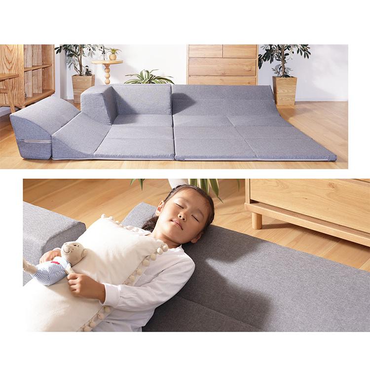 ローソファ4点セット 2人掛け マット コーナー 日本製 組み替え自在