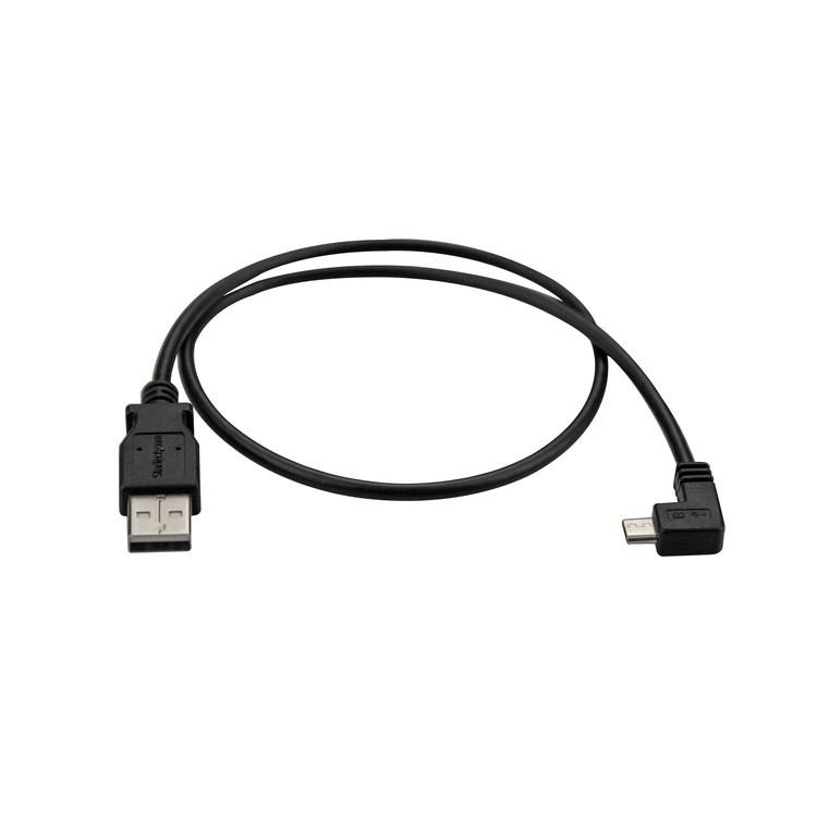 STARTECH.COM LTD USBAUB50CMRA スマホ充電Micro-USBケーブル 0.5m L型 90度 右向きマイクロUSB オス - USB オス 24AWG Micro-USB充電 代引不可｜rcmdin｜02