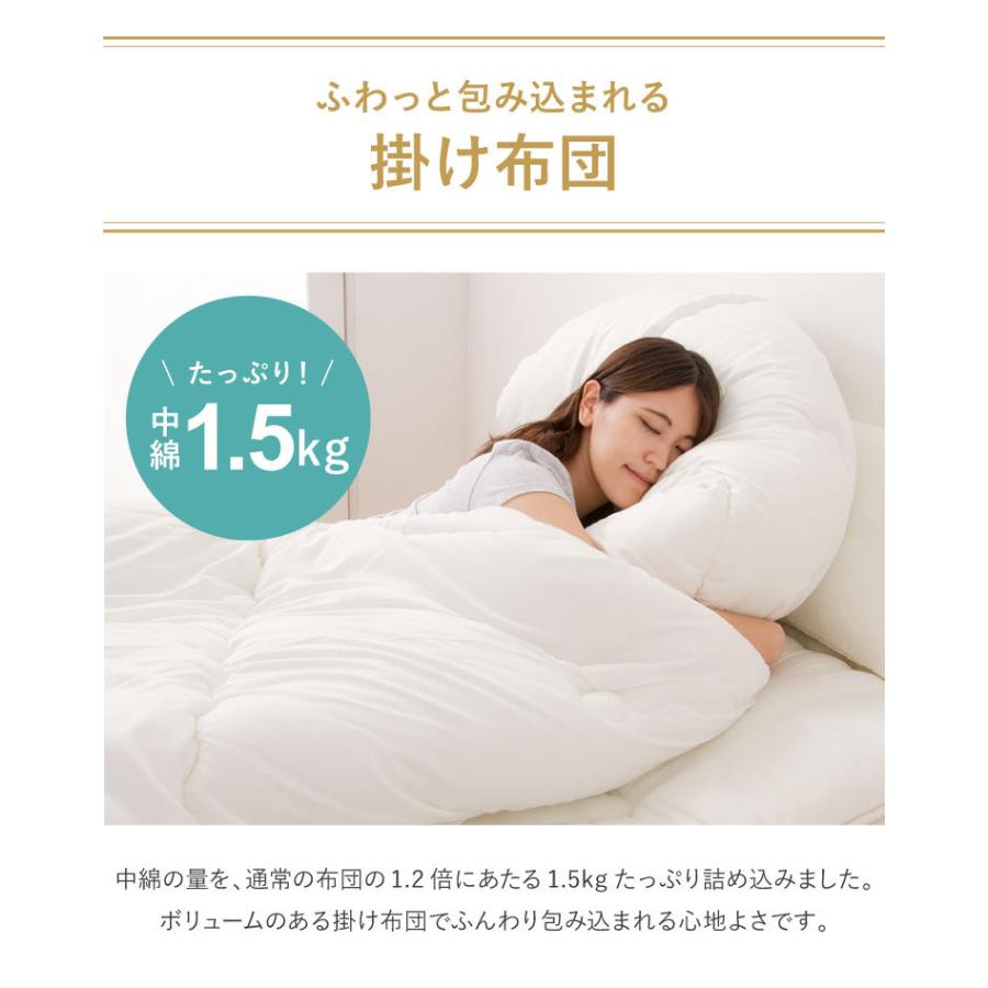 TEIJIN（テイジン） 日本製 布団セット 3点 シングル 国産 防ダニ 抗菌
