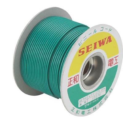 正和電工 アースコード ＶＳＦコード 100ｍ ドラム巻 SF-100CD 電設配線部品・電線