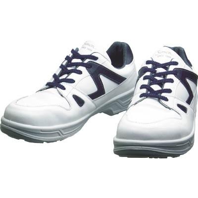 シモン　安全靴　短靴　8611白／ブルー　安全靴・作業靴・安全靴　24．0ｃｍ　8611WB-24.0
