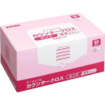 クレシア カウンタークロス 厚手タイプ ピンク 65322 労働衛生用品