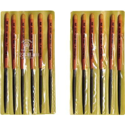 ツボサン 組ヤスリ 12本組 半丸 細目 HA012-03 研削研磨用品・ヤスリ