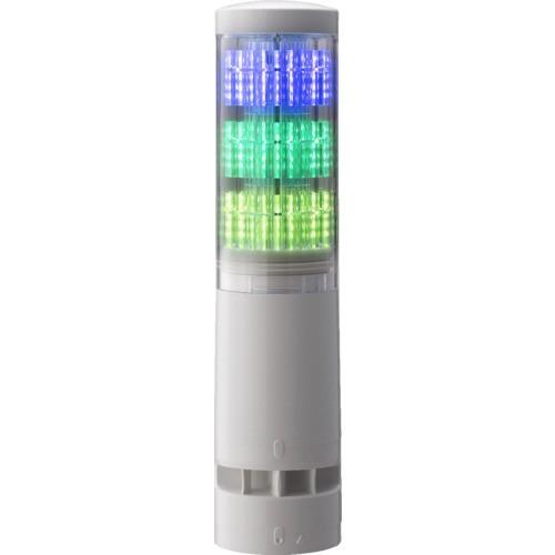 パトライト LA6型積層情報表示灯Φ60 直付け・端子台・ブザーあり LA63DTNWBRYG