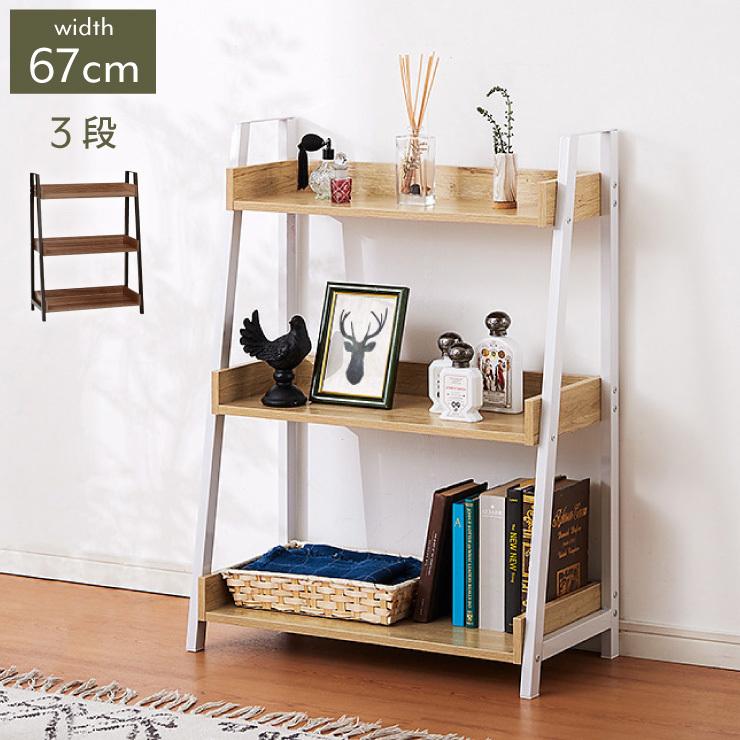 3段オープンラックシェルフ　ウォールナット無垢　アイアン　オイル塗装　たのめる便 楽天市場】【送料無料】 オープンラック 木製 無垢 奥行30