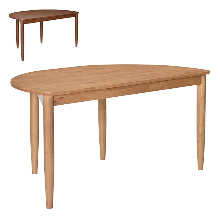 ダイニングテーブル 135cm幅 ラバーウッド材 4人掛け用 ブラウン 【組立品 ダイニングテーブル 135cm幅 ラバーウッド材 木製 4人掛け用 机