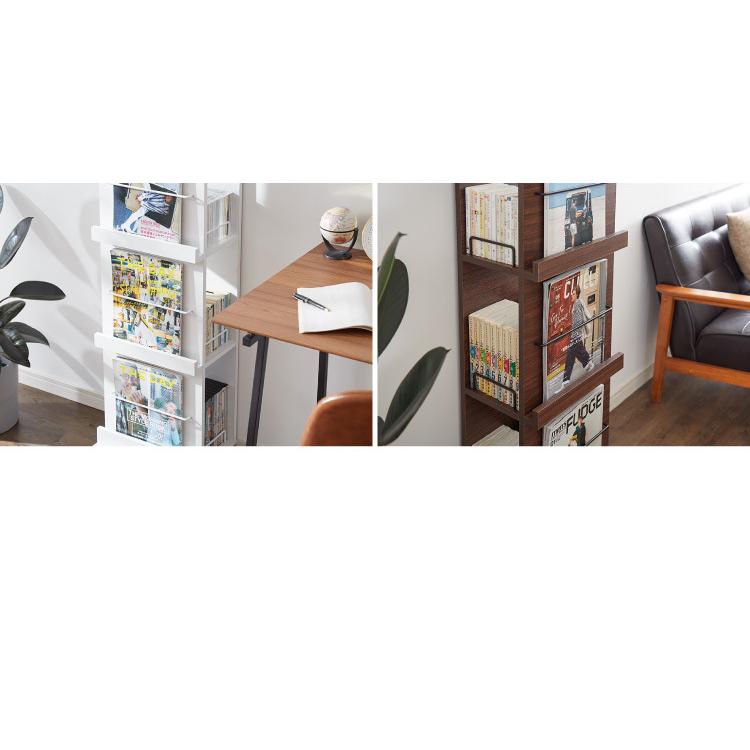 ディスプレイラック/マガジンラック/本棚/収納棚/扉・取手・キャスター付き ディスプレイラック/マガジンラック/本棚/収納棚/扉・取手