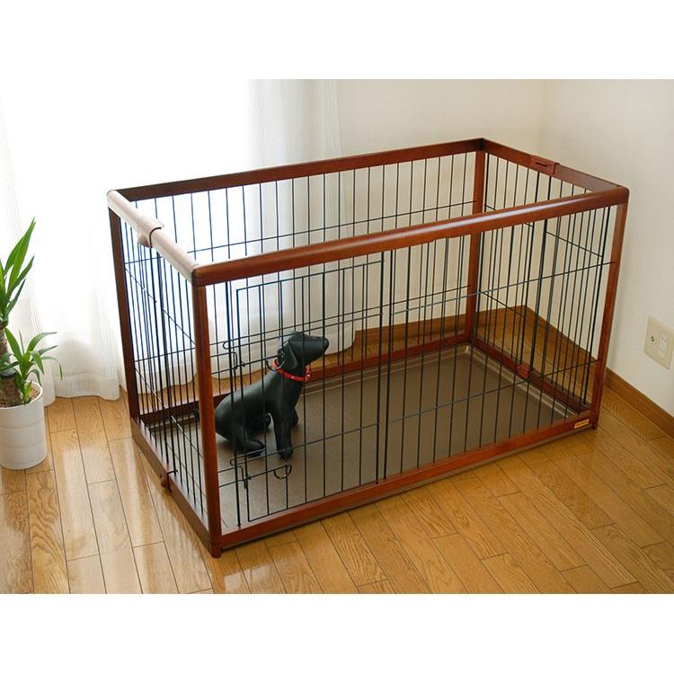 ペットサークル SPC-120 Lサイズ 幅120cm 木製 折りたたみ 犬 ゲージ