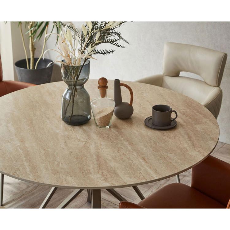 【美品】円形ダイニングテーブル 幅120cm 元値74,980円相当 円形 ダイニングテーブル セラミック 幅120cm 丸テーブル 大理石調