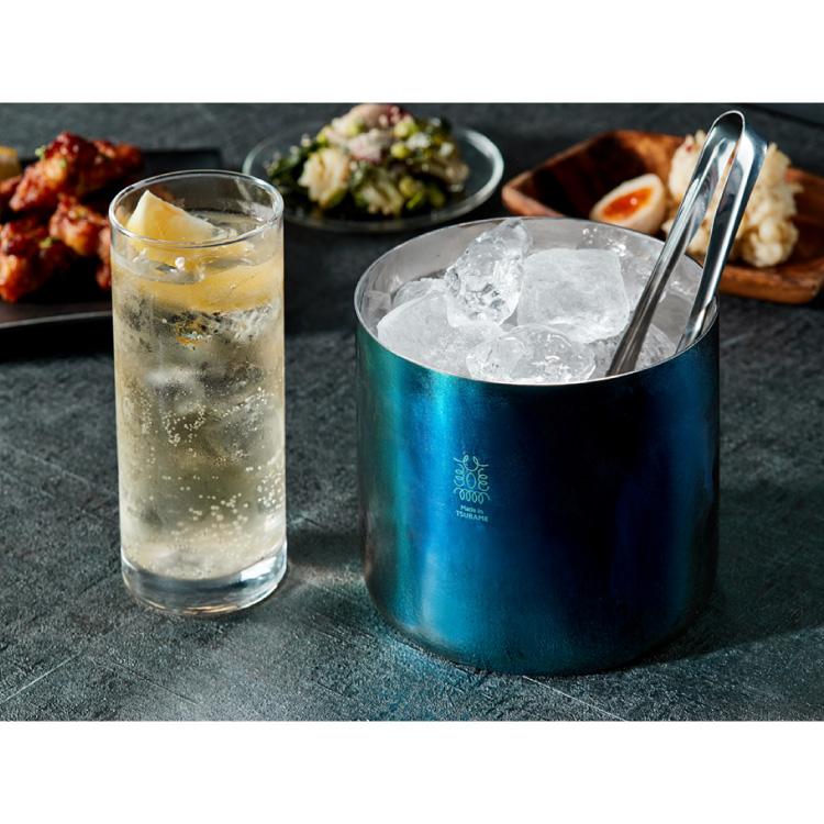 名入れ対応 日本製 燕三条 アイスペール 1500ml 1.5L 碧 銀古美 桐箱入