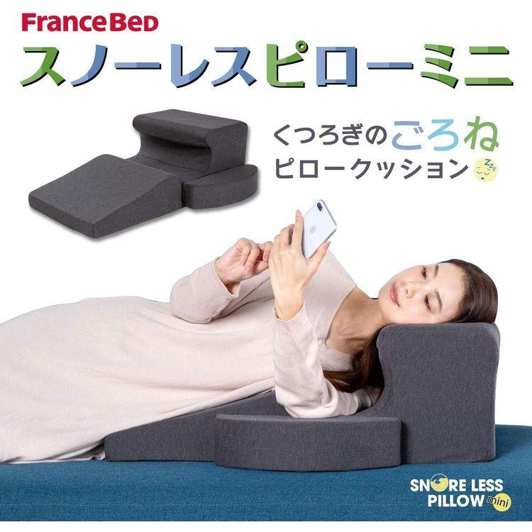 フランスベッド ごろ寝クッション ごろ寝ピロークッション スノーレスピローミニ グレー 360264000 アームクッション FRANCE BED 代引不可｜rcmdin｜02