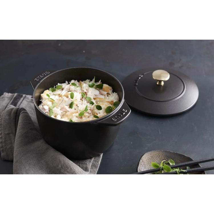 公式販売店 STAUB ラ・ココット de GOHAN Mサイズ 16cm 生涯保証 2カラー ストウブ 丸 ホーロー鍋 ホーロー 鍋 なべ お鍋 調理 調理器具 炊飯鍋 代引不可｜rcmdin｜02