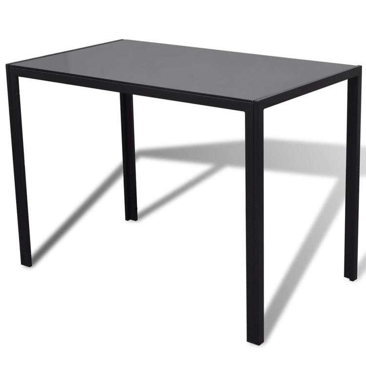 vidaXL ダイニング5点セット ブラック 家具 家具セット キッチン・ダイニング 家具 Sets 代引不可_2