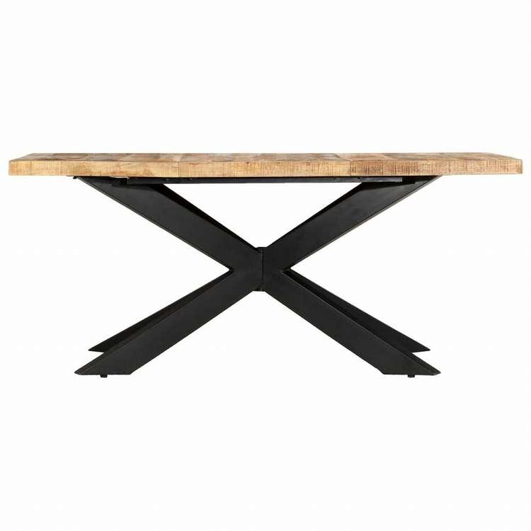 vidaXL ダイニングテーブル 180x90x76cm マンゴー無垢材 粗目 家具