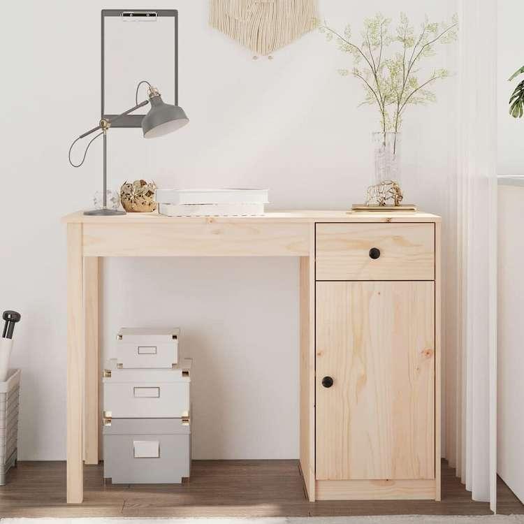 vidaXL デスク 100x50x75 cm 無垢材 パイン材 家具 オフィス家具 デスク 代引不可_1