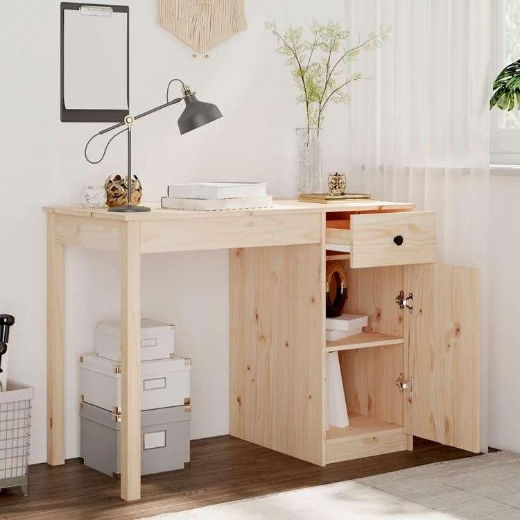 vidaXL デスク 100x50x75 cm 無垢材 パイン材 家具 オフィス家具 デスク 代引不可_2